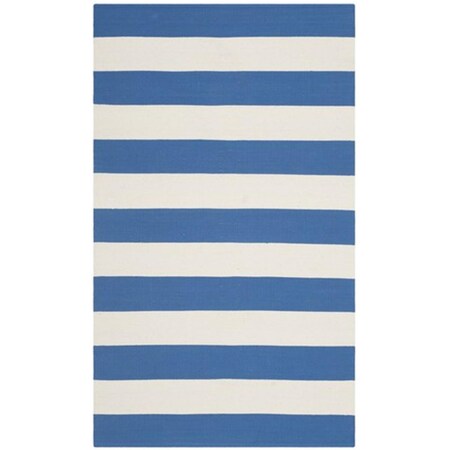 Safavieh Montauk Hand Woven Small Rectangle Rug- Blue - White- 4 X 6 Ft. MTK712C-4